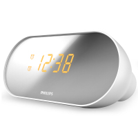 飞利浦(Philips) AJ2000/93大屏时钟收音机 双闹钟立体声 LED显示屏 白色