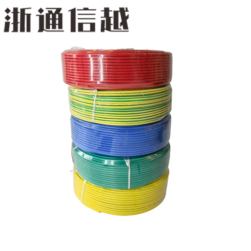 浙通信越 国标阻燃硬铜电线 多颜色可选[100米/卷] ZR-BV 1*1.5平方/卷高清大图