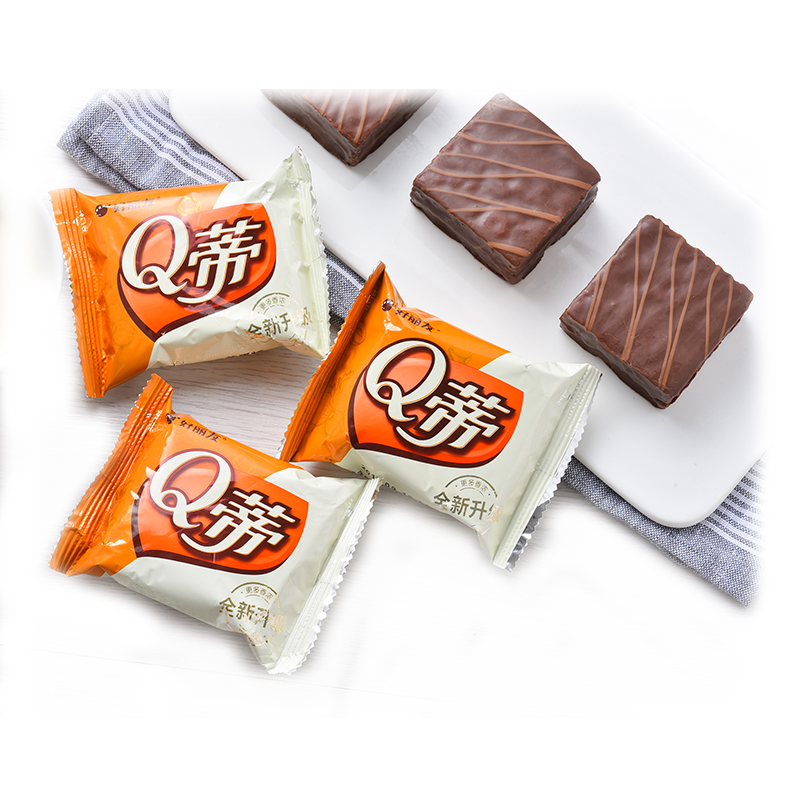l好丽友q蒂榛子巧克力味6枚168g