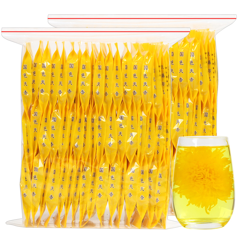 菊花茶金丝皇菊菊礼一朵一杯花茶徽州胎菊贡菊金银花茶叶礼盒装