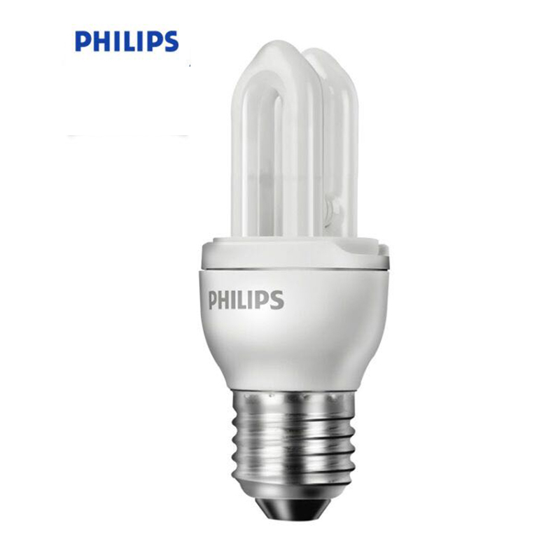 飞利浦(Philips) 5W E27 2U 节能灯泡 6500K白光 12只 (单位:件)
