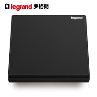 罗格朗(Legrand)开关插座逸景碳素黑色家用墙壁电灯单开单联面板86型暗装一开单控开关