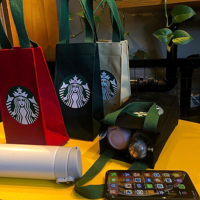 水杯手提袋保温杯玻璃杯包学生水壶雨伞收纳袋便携加厚帆布 113藏蓝方形