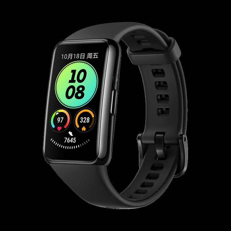 华为huawei华为手环6pro幻夜黑两周长续航智能蓝牙运动健康手环适用于