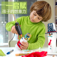胶棒热熔胶枪非家用儿童手工高粘强力胶条热溶胶枪小号 粉色70W防烫嘴安全胶枪+30根透明胶棒阿斯卡利ASCARI