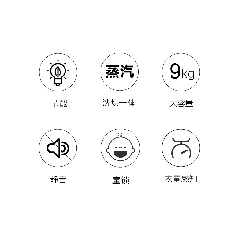 海尔(Haier)9公斤大容量 热泵式 干衣机 低温柔烘 免熨烫 GBNE9-876