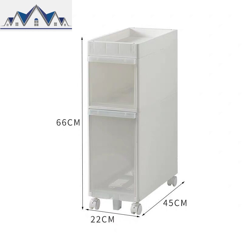 22CM卫生间夹缝收纳柜浴室洗漱台储物柜马桶收纳架边柜窄缝置物架 三维工匠 加高款7016抽屉款【2层】1个