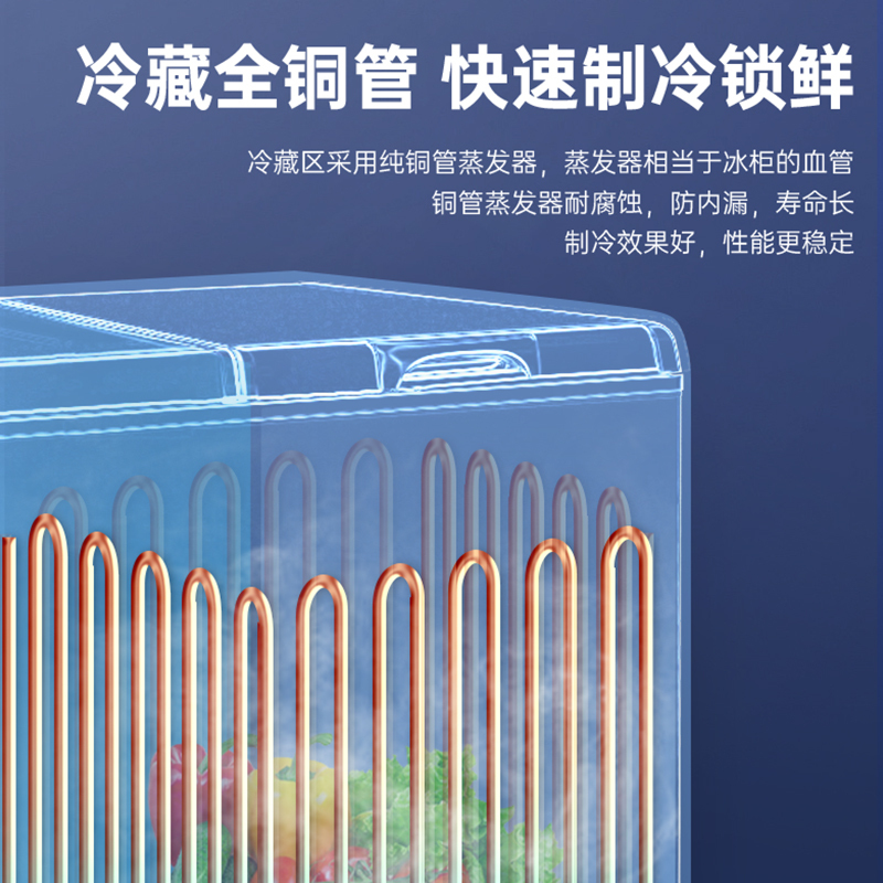 澳柯玛BCD-200CNE家用卧式双温双箱顶开冰柜冷冻冷藏冷柜冰箱