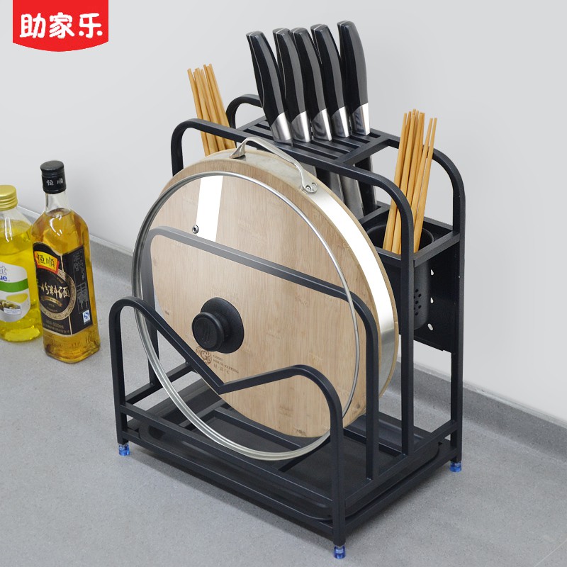 304不锈钢菜刀架刀座刀具架砧板筷筒架厨房用品多功能收纳置物架收纳层架 三维工匠高清大图