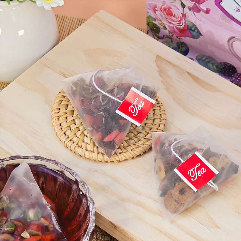 知福亚美春桑葚玫瑰红枣枸杞茶组合花茶袋泡茶独立三角包高清大图