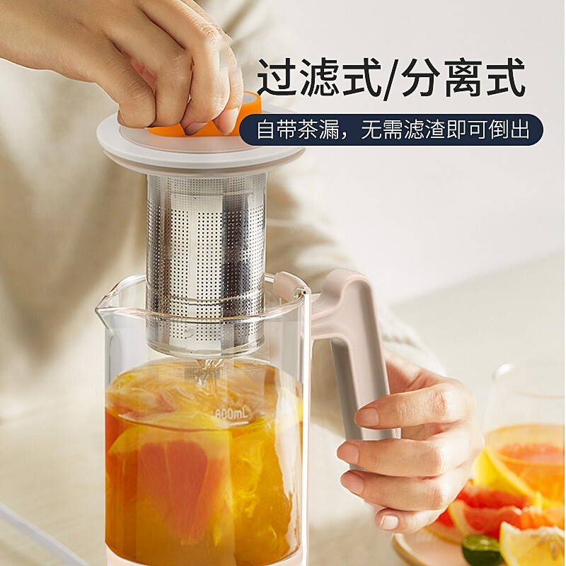 膳魔師(THERMOS) 养生壶玻璃烧水壶 EHA-1601E(0.6L)高清大图