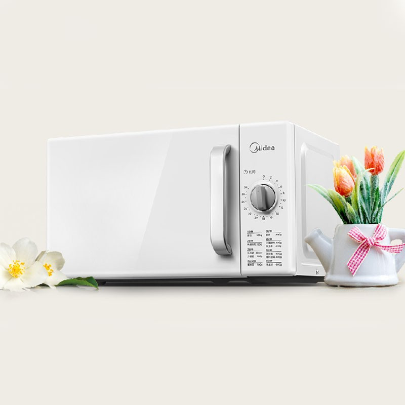 美的(Midea) M100白色 美的微波炉 侧拉门 20L 11kg 机械单旋钮 单台价格