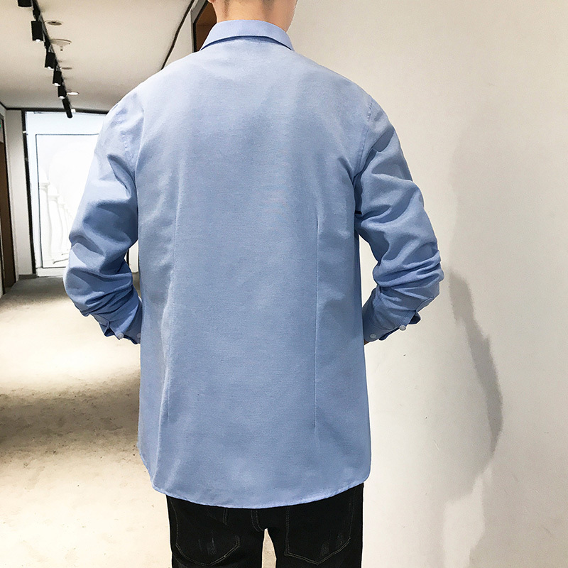狮臣SHICHEN 长袖男衬衣秋季薄款上衣商务休闲简约衬衫寸衣男士衬衫时尚百搭衬衫男