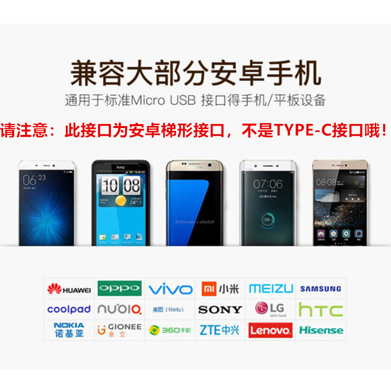 安卓数据线快充手机oppo适用充电线vivo 安卓梯口数据线充电线[默认发0.25米,颜色随机]