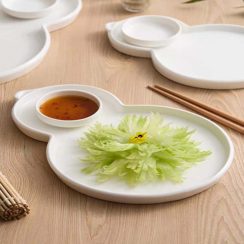 葫芦平盘 14英寸葫芦平板-白瓷高清大图