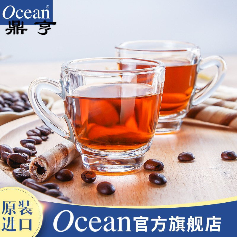 鼎亨进口玻璃咖啡杯欧式特浓套装意式浓缩标准咖啡杯红茶杯65ML