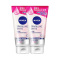 妮维雅(NIVEA)女士洁面套装(晶纯皙白150g*2+赠品)