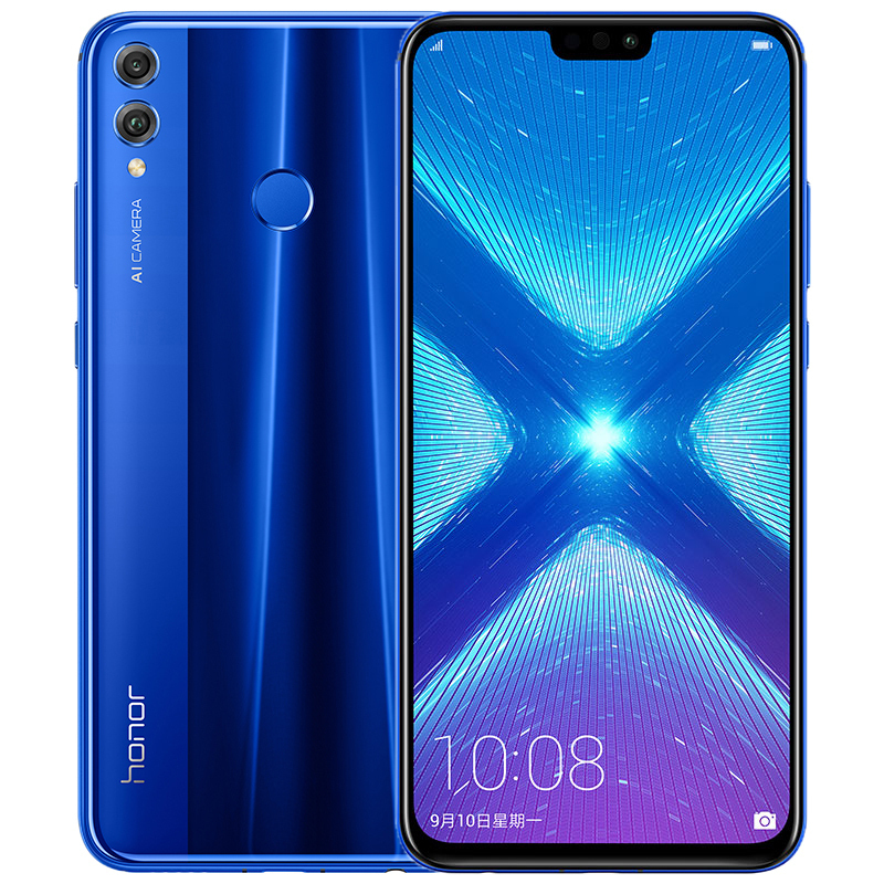 荣耀(honor) 8X 4GB+64GB 魅海蓝 移动联通电信4G 双卡双待 91%屏占比 2000万AI双摄全面屏手机