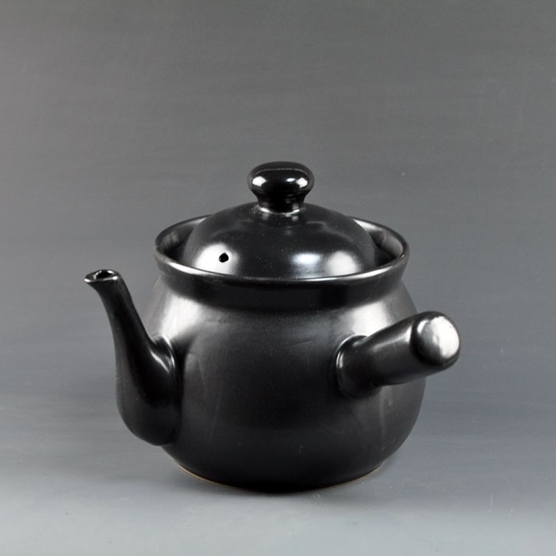 传统老式砂锅熬药煎药锅壶 燃气熬中药罐子明火陶瓷养生煲耐温|全黑