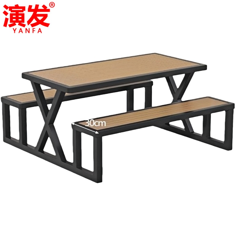 演发 连体桌椅2m张