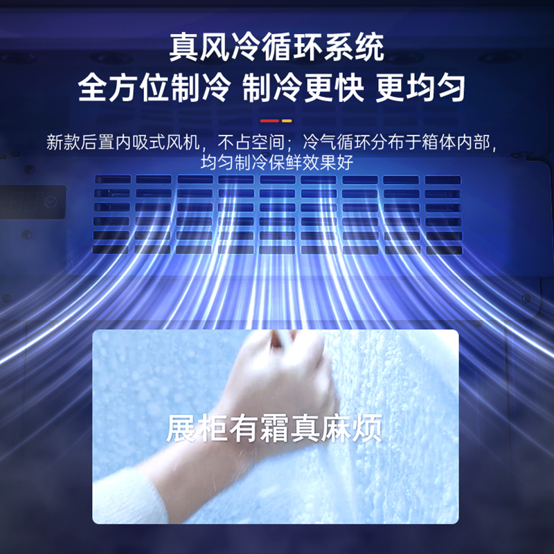 澳柯玛(AUCMA)SC-246高端风冷展示柜冷藏保鲜饮料柜商用冰箱超市啤酒单门冰柜