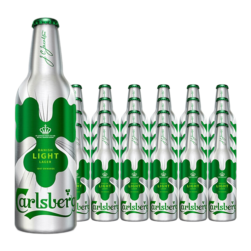 嘉士伯特醇啤酒(carlsberg)铝瓶装355ml*24瓶整箱装