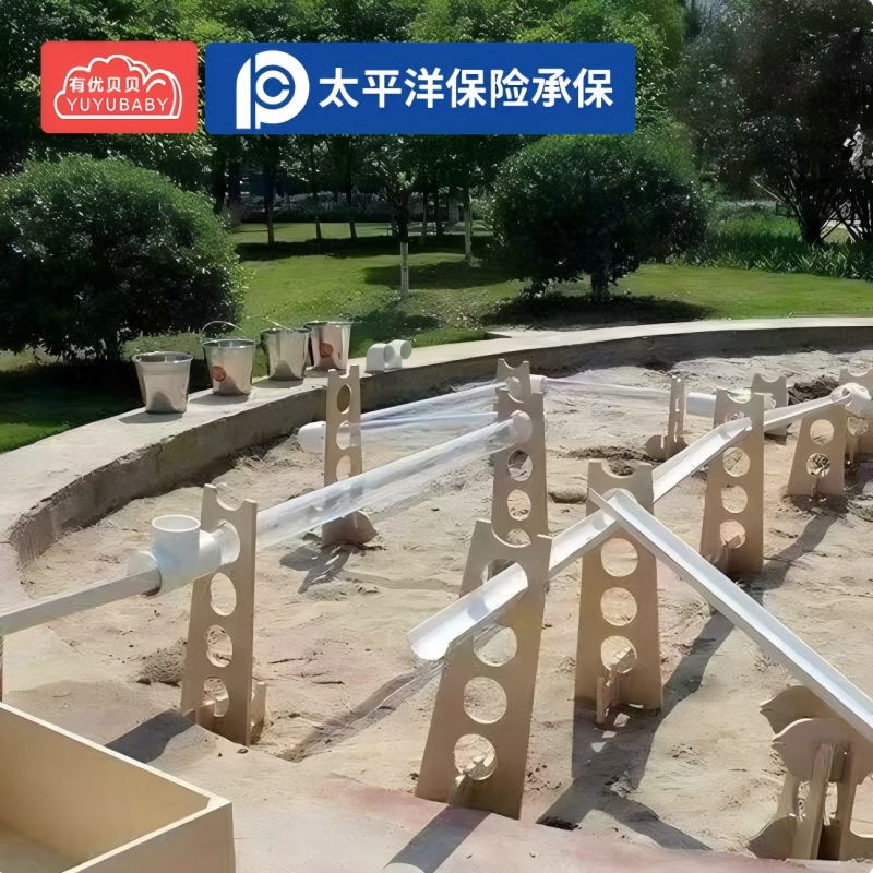 有优贝贝(YUYUBABY)儿童户外游乐设备沙池玩水玩具115件户外沙水区PE沙水游戏组合高清大图