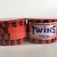 小骷髅红色 3米 尾单twins印花多色拳击绑手带护手带搏击训练散打护腕绑带