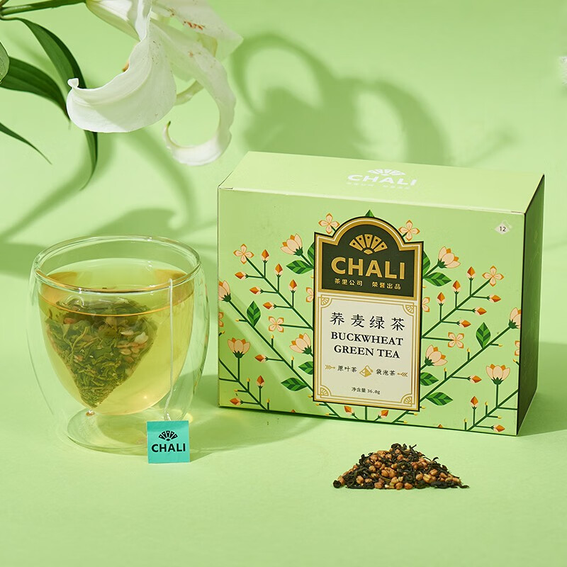 茶里(chali)桂花乌龙茶叶 原叶花草茶三角包袋泡茶养生茶36g (12袋/盒)高清大图