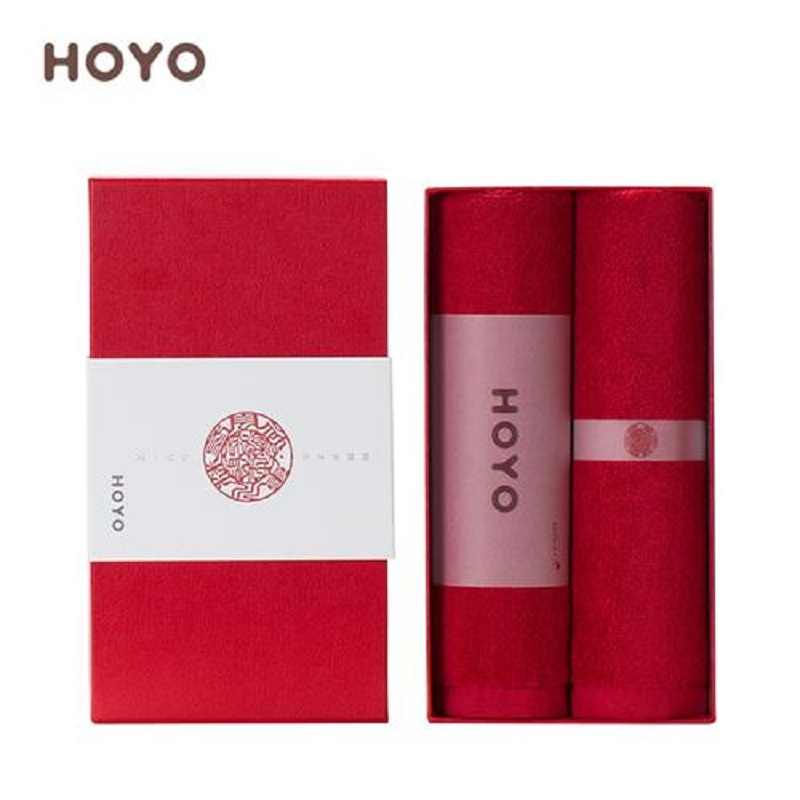 HOYO家用吸水速干不掉毛极颜毛巾2条装/礼盒7240 单盒装