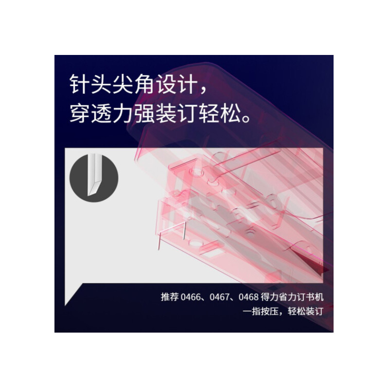 得力(deli)12#易穿透省力订书钉 办公订书针 10盒装(1000枚/盒)银色