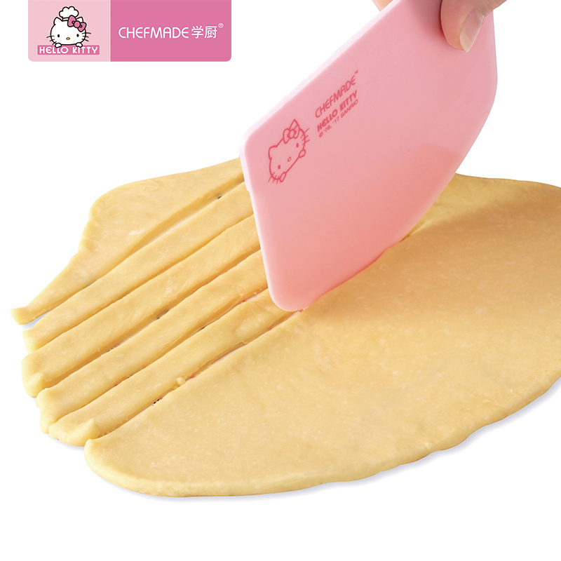 学厨 HELLO KITTY正版授权 凯蒂图案拱形刮板 刮刀 塑料吐司馒头面团切刀 家用烘焙工具 不伤模具 KT7005