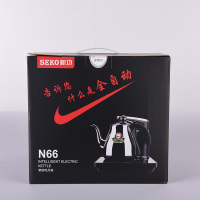 新功(SEKO)自动上水电热水壶N66自动断电304不锈钢烧水壶一键推盖加水 操作方便 (灰色)