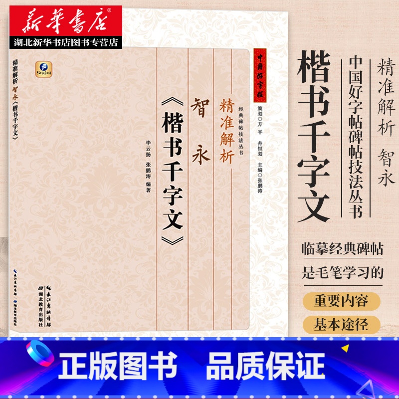 [正版]书店智永楷书千字文 精准解析 张鹏涛 中国好字帖碑帖技法丛书 历代碑帖精粹/毛笔/软笔/书法字帖笔法单字解读书籍