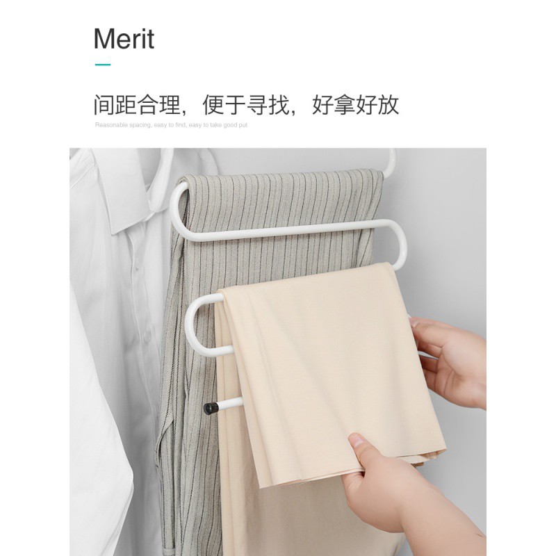 多功能裤夹子家用S型多层裤架裤子衣架衣柜收纳裤挂架子裤夹 三维工匠 大号不锈钢 3个储物箱高清大图