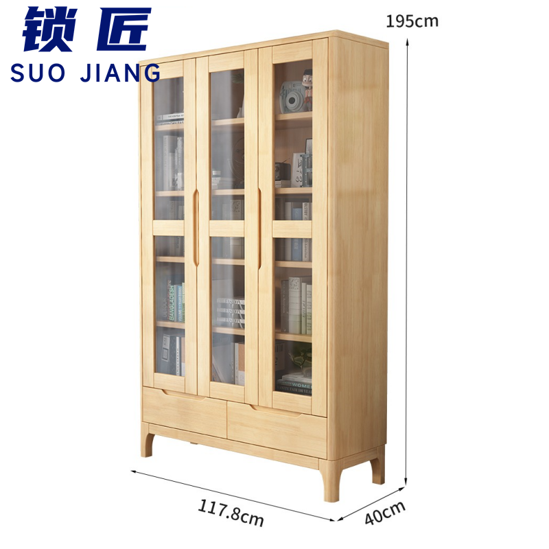 锁匠 木质书柜 展示柜117.8*40*195cm 台