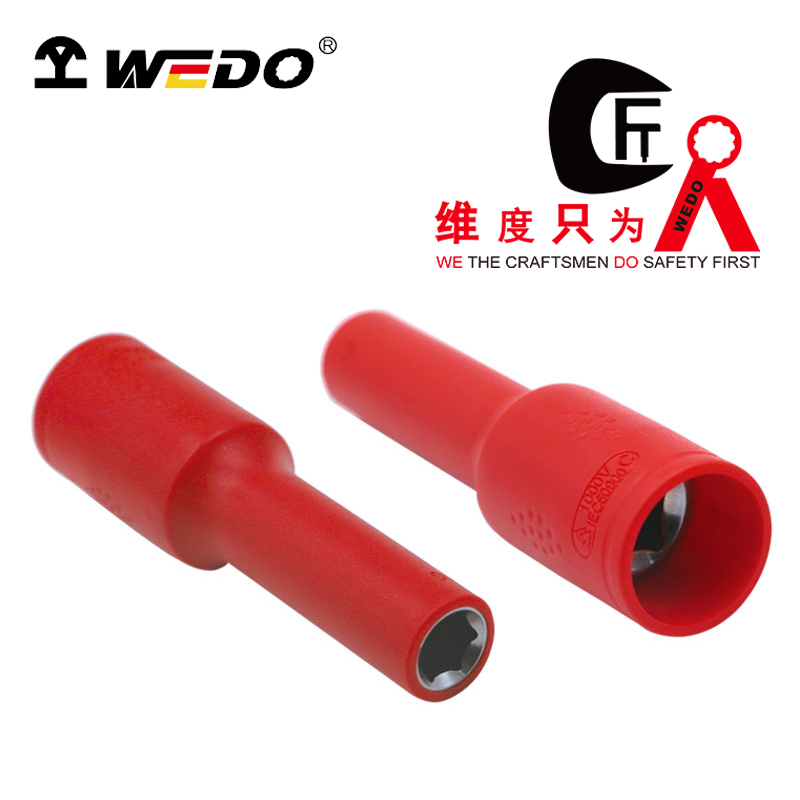 WEDO维度 WEDO811319 1/2注塑绝缘公制加长套筒 19mm 单位:个高清大图