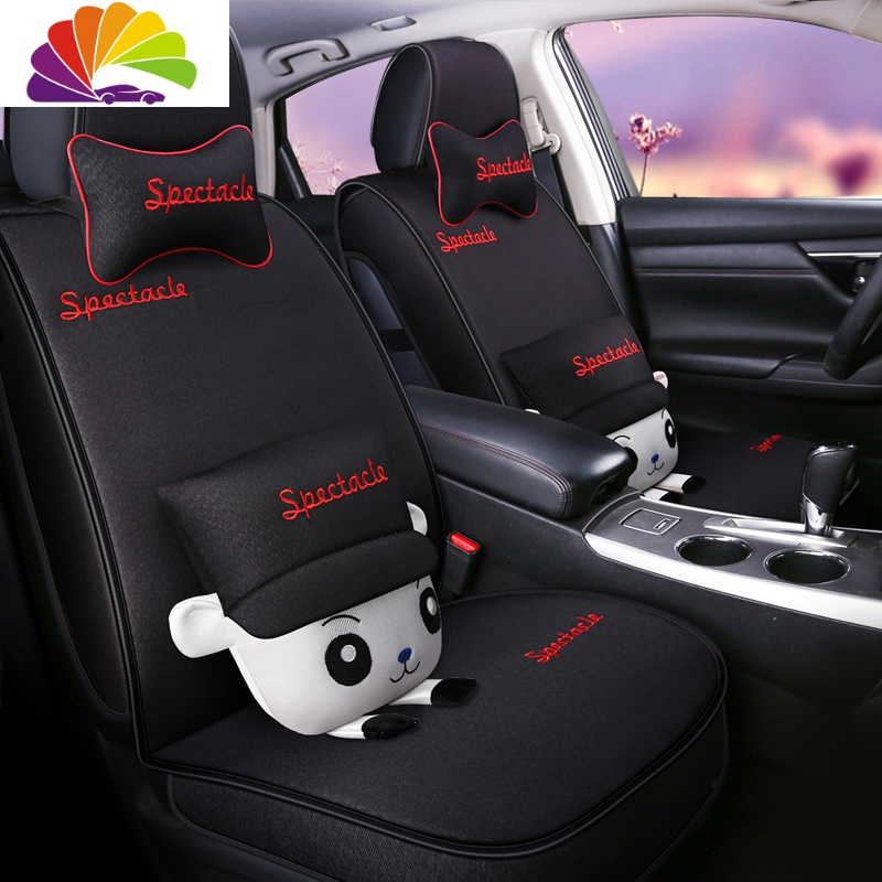 舒适主义汽车坐垫四季通用皮棉麻座套全包围座椅套小轿车座套汽车内饰