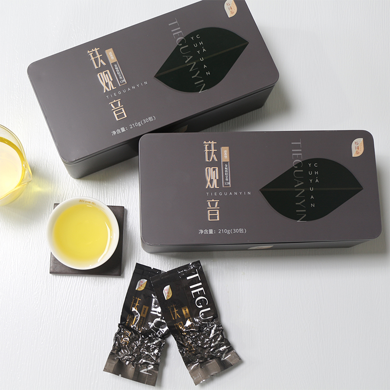 裕园茶 乌龙茶安溪铁观音清香型茶叶 铁观音金碗筷轻享型 210g高清大图