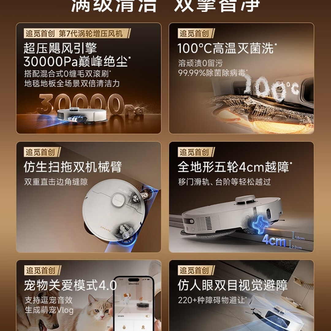 追觅S50Max扫地机器人扫拖一体自动清洗扫地机器人自动上下水扫地的机器人上下水版高清大图
