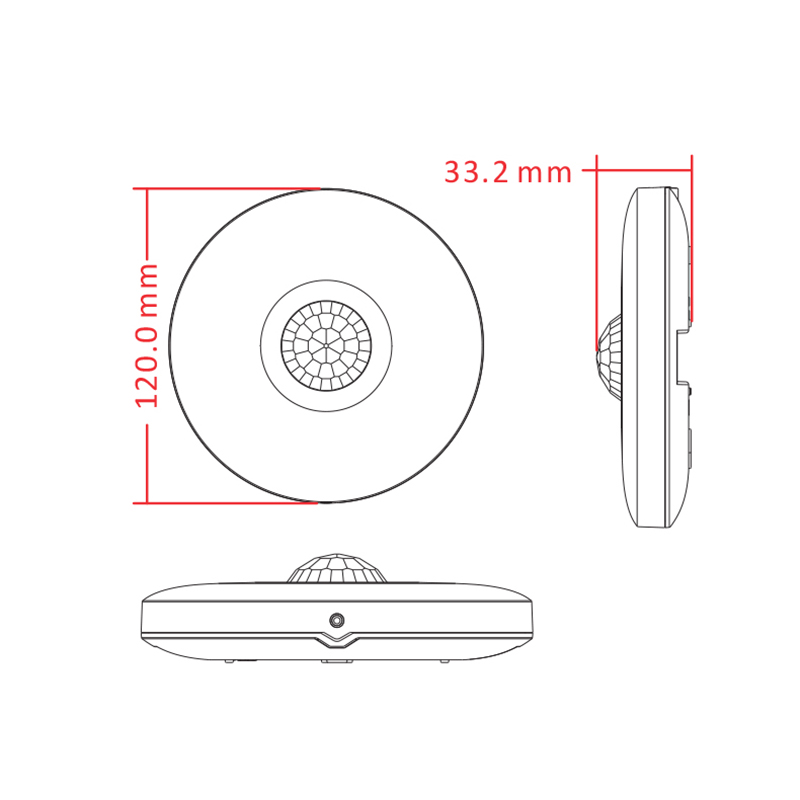 海康威视室内吊装壁挂式有线吸顶双鉴探测器红外微波吸顶双鉴红外探测器PDCL12DT-EG高清大图