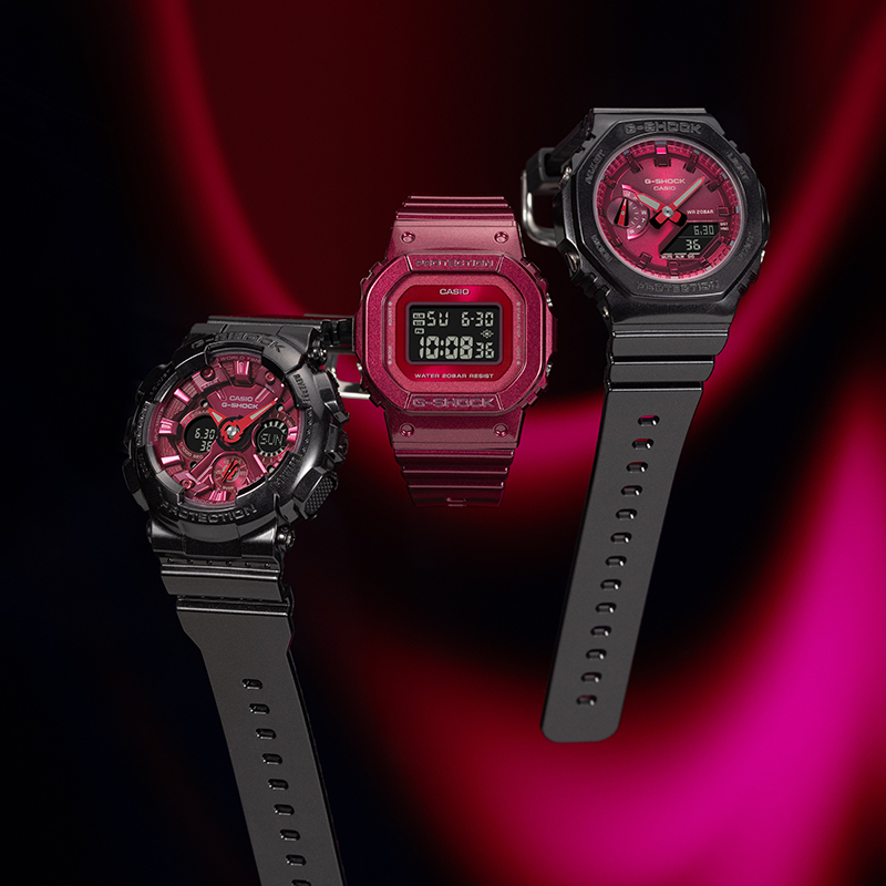 CASIO旗舰店卡西欧手表女新品学生手表高颜值电子手表女运动GMA-S120RB