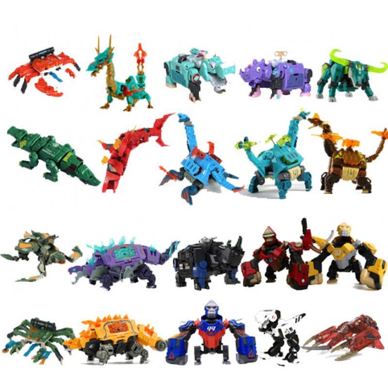 52toys猛兽匣水牛海龟螃蟹鲨鱼河马蛇颈龙猩猩犀牛变形
