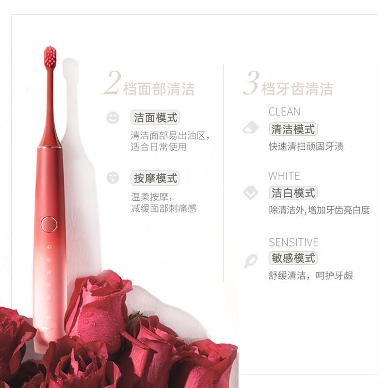 罗曼(ROAMAN)电动牙刷牙医推荐深度清洁净白护龈送情侣男女朋友生日家电T40小心机桃高清大图