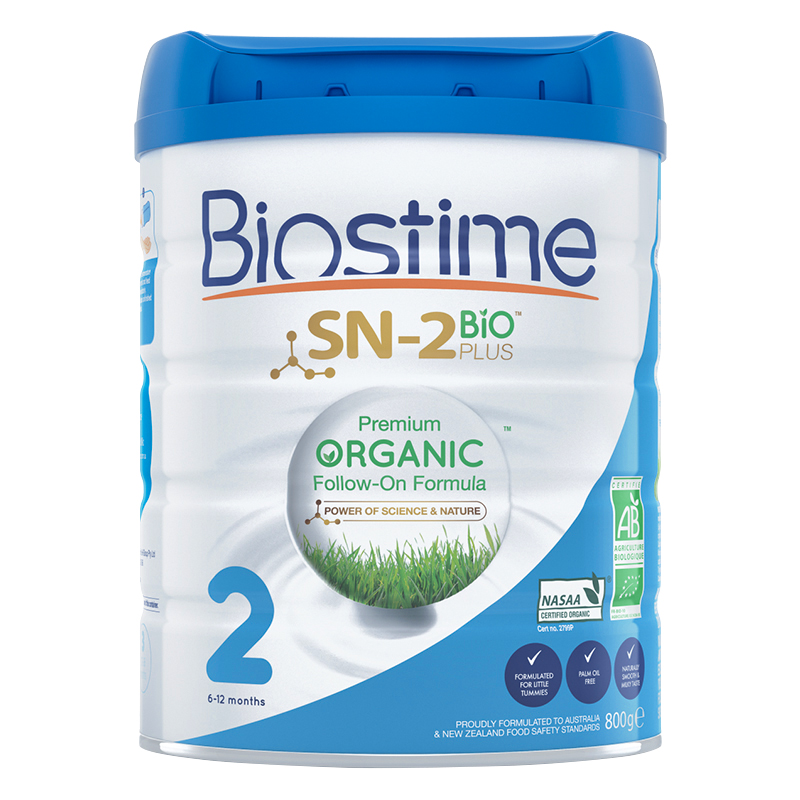 法国进口直邮合生元(BIOSTIME)有机婴幼儿牛奶粉2段含益生菌益生元二段宝宝配方奶粉6-12个月800g高清大图