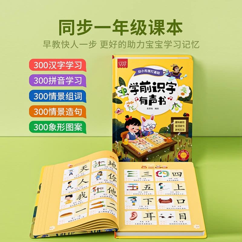 儿童识字大王宝宝认字卡片启蒙早教发声书一年级有声点读机幼儿园图片