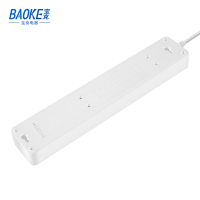宝克(BAOKE)K614UK 插线板 新国标4位组合总控开关带2个USB延长线插座 2500W MAX 白色 1个