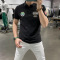 年男生翻领体恤T恤青年薄款徽章刺绣学院风短袖POLO衫ins夏季