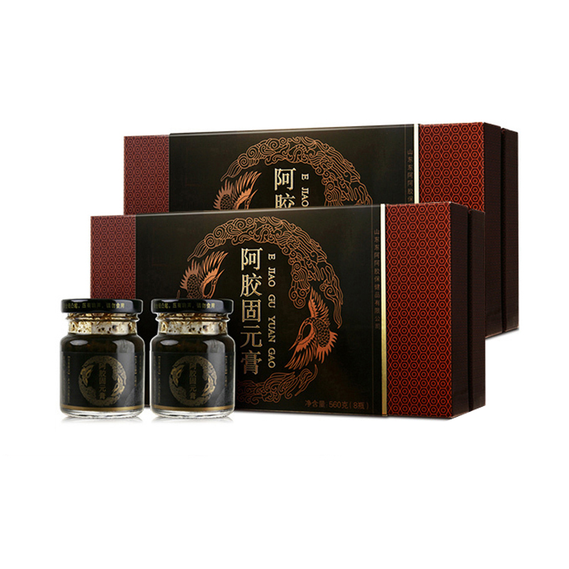 东阿阿胶阿胶固元膏560g*2盒即食山东阿胶糕阿胶膏 送长辈礼盒 礼品高清大图