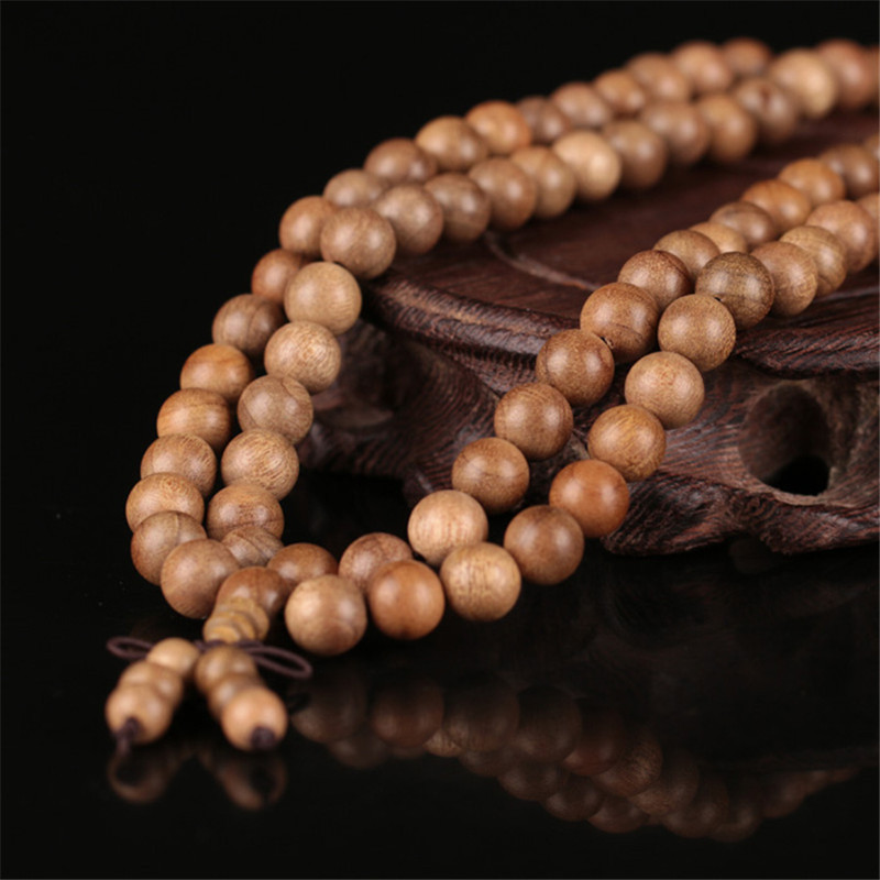 金丝楠108颗佛珠手串男女饰品手链念珠 佛珠手环送女朋友七夕情人节